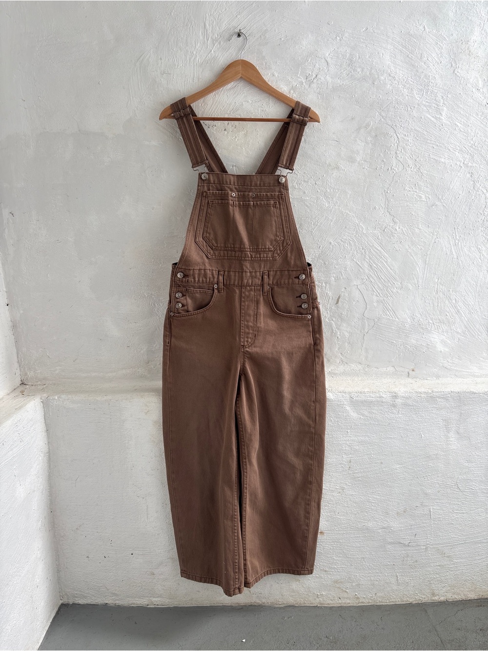 We the free Free People Deep Trance Denim Overalls